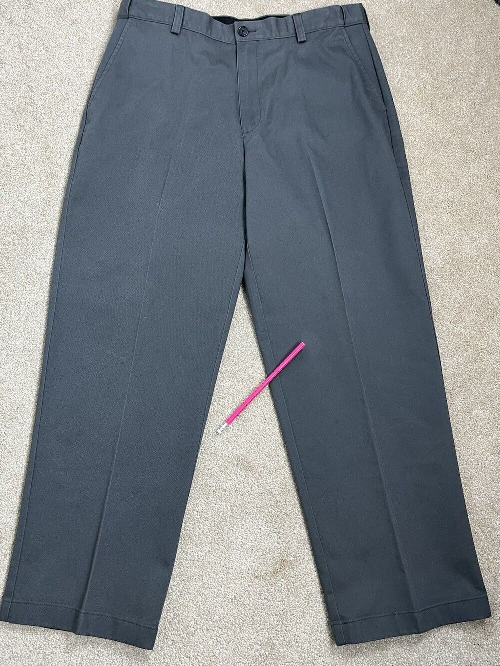 L.L.Bean Mens Chino Pants 35x28.5 Comfort Waist Wrinkle Free Double L Casual